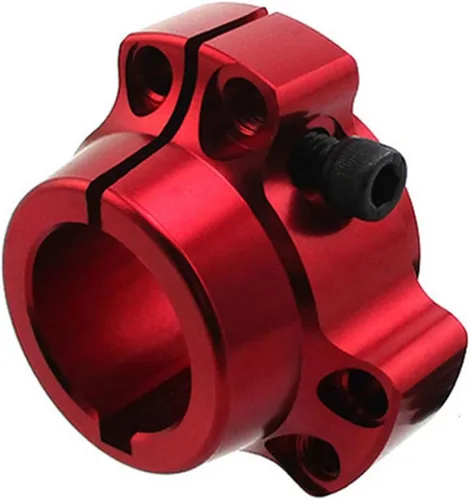 Vista 3 de DJ-Motor 1-1/4 "1.260 in Diámetro Con 1/4" Keyway Aligerado Billet Rojo Rueda Trasera Para Go Kart Cart Drift Trike