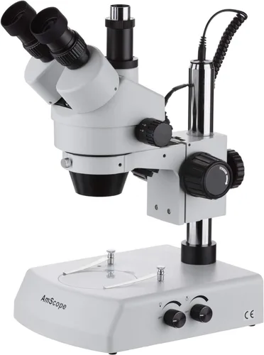 Vista 9 de Amscope Microscopio digital profesional de zoom estéreo trinocular SM-2TZ-M con ocular WH10x, aumento de 3.5X-90X, objetivo de zoom 0.7X-4.5X