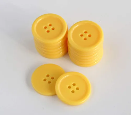 Vista 9 de 100 botones negros de 1 pulgada (0.984 in) botón de resina de 4 agujeros para coser y manualidades de bricolaje
