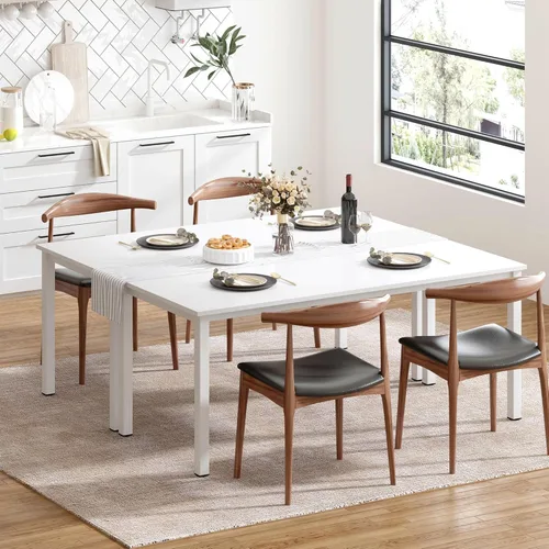 Vista 8 de Need Escritorio de oficina ejecutivo de 70.8 pulgadas, escritorio de computadora grande y elegante, escritorio de escritura de estudio simple