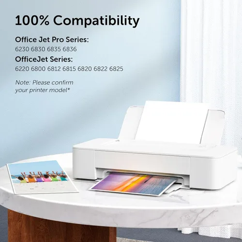 Vista 3 de Paquete combinado de cartuchos de tinta 934 y 935 compatibles con HP 934XL 935XL, funciona con HP Officejet Pro 6830 6230 6835 6812 6815 6820 6220