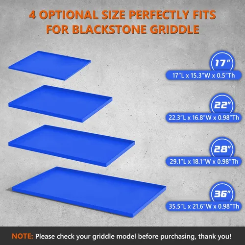 Vista 5 de 22" Alfombrilla de silicona para parrilla Blackstone de 22 pulgadas, cubierta de parrilla de silicona resistente de grado alimenticio, proteja su