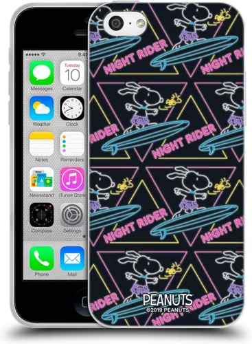 Vista 180 de Head Case Designs Funda de gel suave con licencia oficial de Peanuts Tropical Surf Snoopy Aloha Disco compatible con Apple iPhone 13 Mini