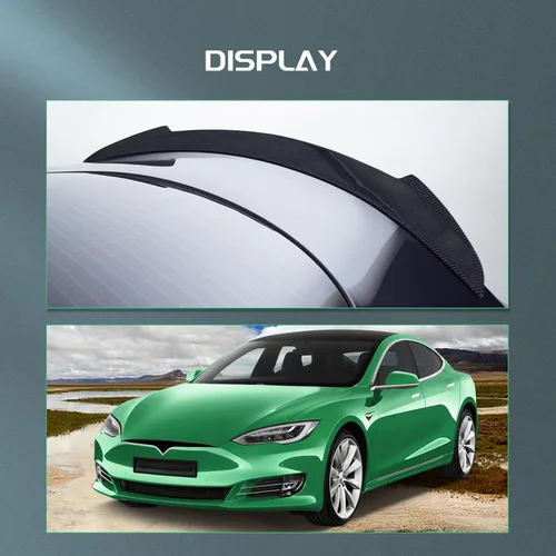 Vista 7 de SCITOO Alerón de ala para alerón para 2014-2020 estilo V negro brillante tapa trasera alerón ala