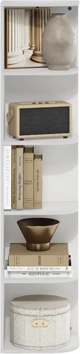 Vista 237 de Furinno - Estantería de cubos de 5 niveles serie Luder para libros y almacenamiento, color roble francés