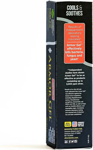 Vista 6 de Silver Biotics Armor Gel para vendaje de heridas Primeros auxilios + alivio de quemaduras 24 ppm Tecnología SilverSol Ag4O4 4 onzas