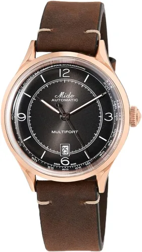 Mido Multifort Patrimony - Reloj suizo automático para Hombre - Esfera negra - Caja de 1.575 in - M0404073606000, Negro -, Reloj automático