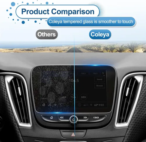 Vista 6 de Coleya Protector de pantalla Chevy Malibu 2016-2023 para pantalla táctil de 8 pulgadas para Malibu Premier 2016-2023 Malibu LS RS2018-2023