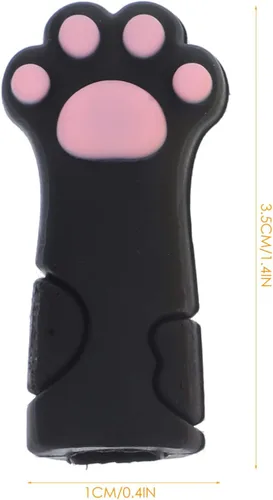 Vista 2 de 6 piezas de gato forma de pata de gato cubierta de silicona cutícula uñas protector cutícula cutícula pinzas pinzas manga manicura pedicura