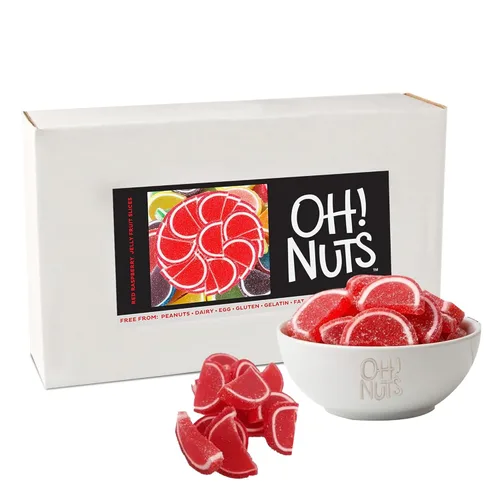 Vista 15 de Oh! Nuts Jelly Fruit Slices - Caramelos grandes surtidos de azúcar, bolsa a granel de 5 libras Confitería tradicional de gomitas masticables
