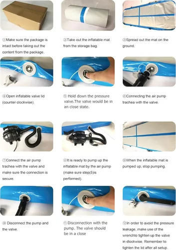 Vista 6 de EDOSTORY Inflatable Air Gymnastics Mat 10ft/13ft/16ft/20ft Training Mats 4 inches thick Gymnastics Tracks for Home/Training/Cheerleading/Yoga/Water