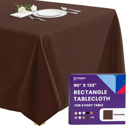 Vista 58 de Gee Di Moda - Mantel rectangular de 60 x 84 pulgadas – Mantel rectangular de poliéster lavable para mesa de 5 pies
