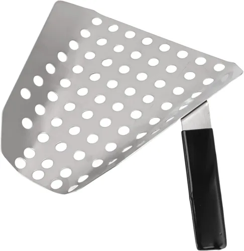 Vista 7 de Cuchara de palomitas de maíz, cuchara de acero inoxidable para papas fritas con mango único ergonómico y comercial, cuchara de acero inoxidable