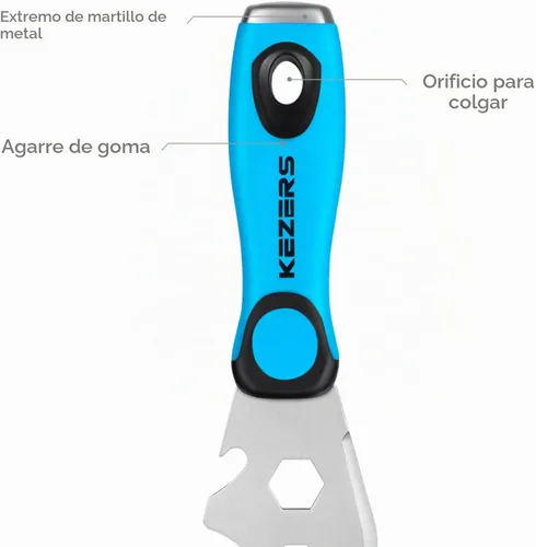 Vista 4 de KEZERS Kit de herramientas manuales para paneles de yeso, 5 piezas de 4, 6, 8, 10, 12 pulgadas, cuchillo de acero inoxidable para paneles de yeso