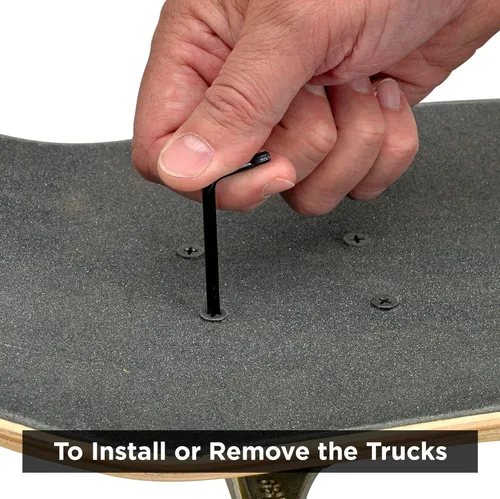 Vista 7 de Herramienta compacta de patinaje de bolsillo, herramienta T Tool todo en uno para patinetas, longboards, mini patinetas y cruceros, se pliega a un