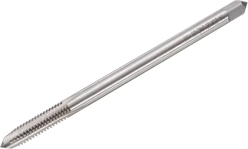 Vista 8 de uxcell Machos de fresado de rosca, 1/4-20 UNC de acero de alta velocidad (HSS) 3 flautas rectas, rosca roscada, 4 pulgadas de longitud (extra largo)