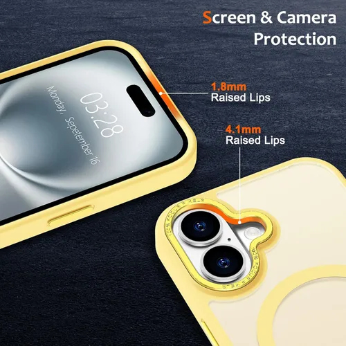 Vista 179 de Anuck - Funda magnética para iPhone 11 compatible con MagSafe, carcasa trasera mate translúcida dura, borde de TPU, delgada, resistente a impactos