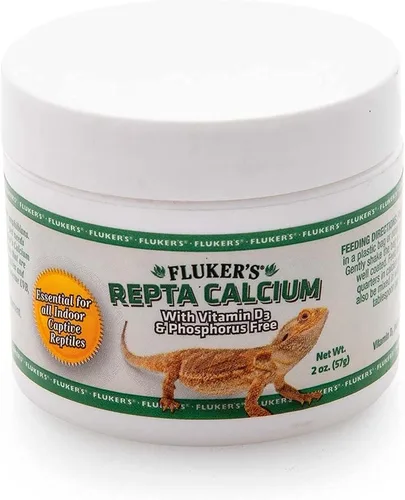 Fluker's Suplemento para reptiles de calcio con vitamina D3 añadida - 2oz.