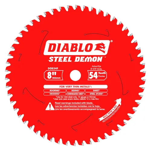 Vista 13 de Diablo Hoja de sierra Demon de acero para metal mediano – 5-1/2 pulgadas de diámetro, 30 dientes TCG, eje de 20 mm, corte de .059 pulgadas, ángulo