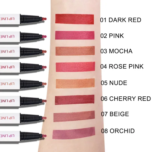 Vista 5 de Kaely Delineador de Labios Líquido de Larga Duración Rojo Oscuro Impermeable, Delineador de Labios de Larga Duración de 24 Horas Marcador de Tinte