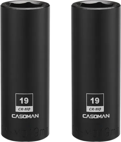 Vista 34 de CASOMAN Dado de Impacto Profundo de 6 Puntos de 1/2 Pulgada - 1-7/16" (SAE), CR-MO, Dado para Tuerca de Eje de 6 Puntos de 1/2 Pulgada