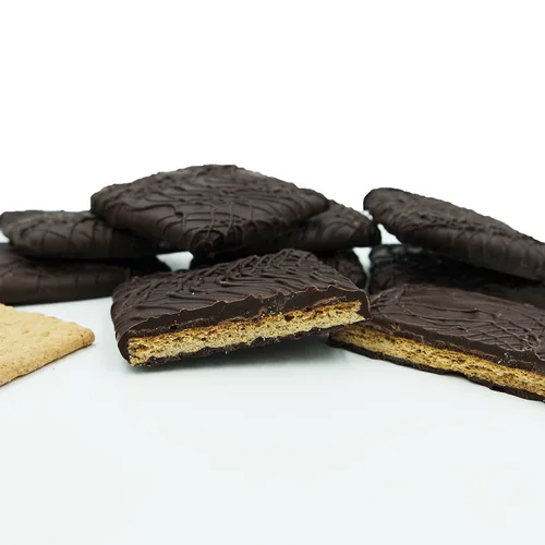 Philadelphia Candies Galletas Graham de canela, caja de regalo de 1 libra cubierta de chocolate negro