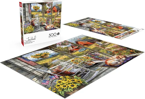 Vista 4 de Buffalo Games - Mr. Grumpy Grey - Rompecabezas de 500 piezas para adultos