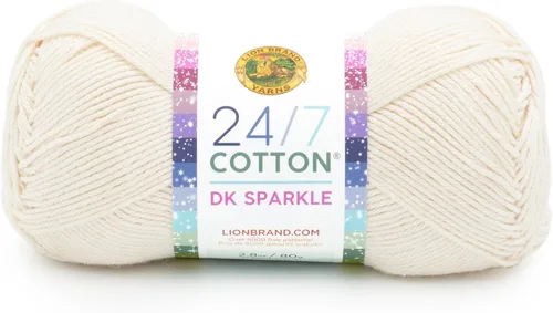 Vista 54 de Lion Brand Yarn Estampados DK de algodón 24/7, hilo para tejer, ganchillo y manualidades, azul, paquete de 1 Cotton Yarn for Knitting, Crochet