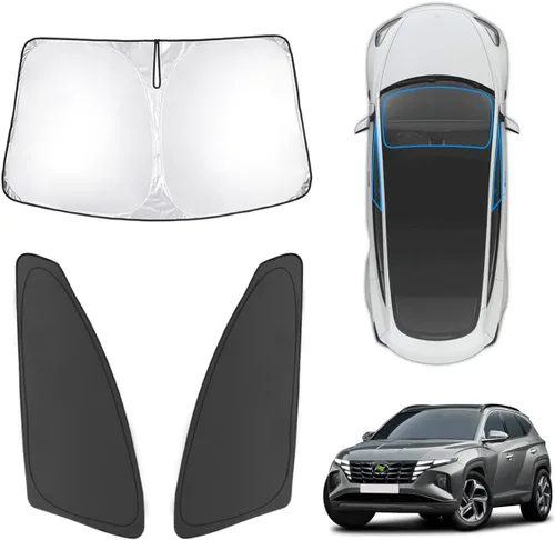 Vista 10 de Karltys 3 parasoles para parabrisas para Mazda CX5 2017-2025, parasol para ventana delantera y lateral, ajuste personalizado CX-5, protector
