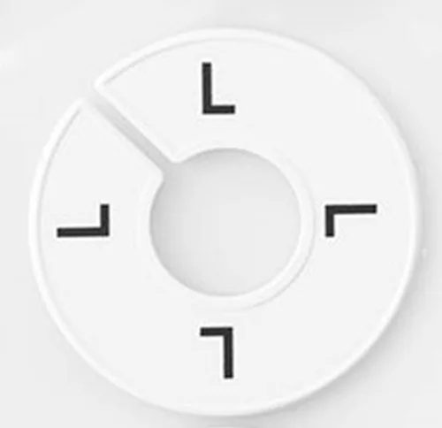 Vista 7 de NAHANCO CWBKIT1 - Divisor redondo blanco de tamaño para ropa con estampado negro para el hogar o tienda de ropa, XS-XL, kit de 10