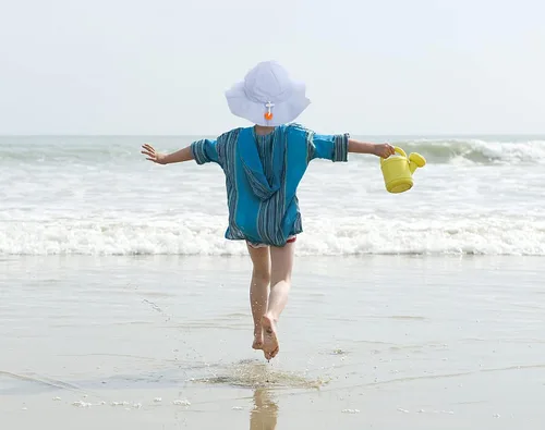 Vista 4 de SimpliKids Sombrero de sol para bebé de ala ancha con protección solar UPF 50+ UV Ray