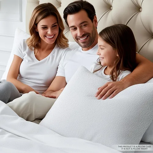 Vista 8 de Juego de 6 protectores de almohada impermeables de rizo suave
