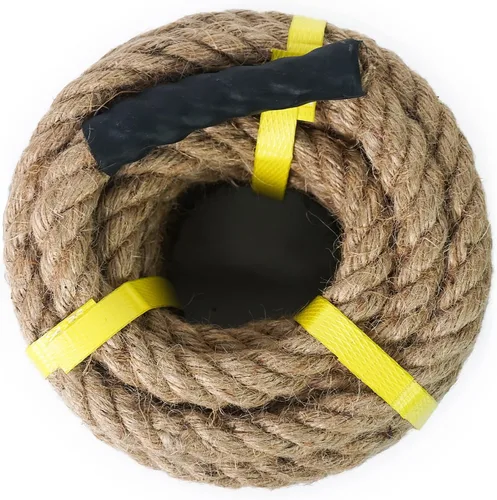 Vista 7 de Aoneky Cuerda de yute – Cuerda de cáñamo trenzada de 1/2 pulgada y 48 pies para manualidades, escalada, ancla, hamaca, náutico, poste rascador