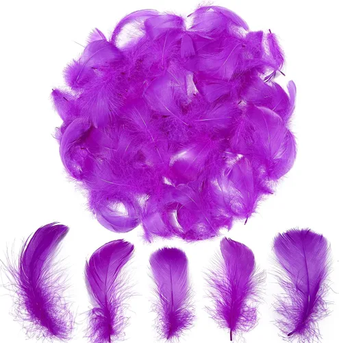 Vista 14 de Lamar 300 Pcs Black Craft Feathers 2-3 in Plumas a granel para atrapasueños, proyectos de arte, manualidades, manualidades manuales y decoración
