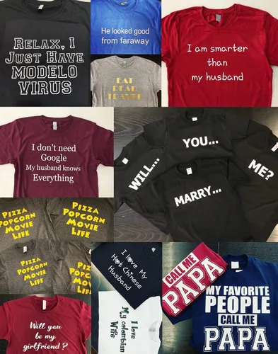 Vista 3 de Camisetas personalizadas ultra suaves para añadir tu propio mensaje de texto para adultosjóvenes, unisex, de algodón, uniforme