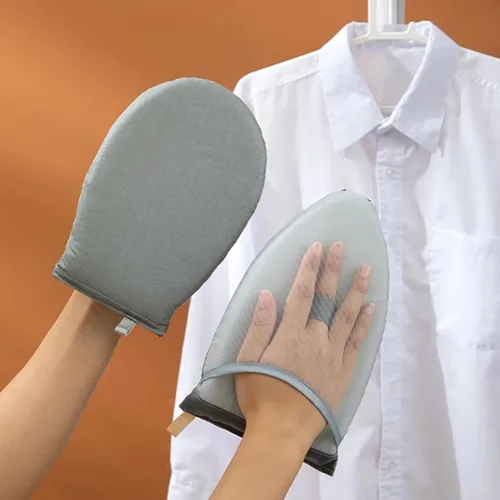Vista 4 de Guante de planchado a vapor para ropa con lazo para el dedo, tabla de planchar elástica de algodón, tabla de planchar pequeña, cubierta de tabla