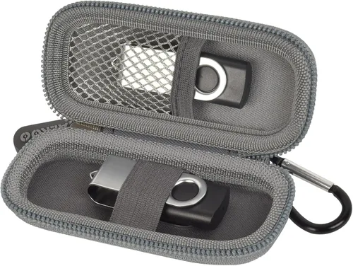 Vista 17 de Funda para unidad flash USB, soporte para tarjeta SD compatible con memoria USB, tarjetas de memoria, bolsa de almacenamiento SDXC SDHC, organizador