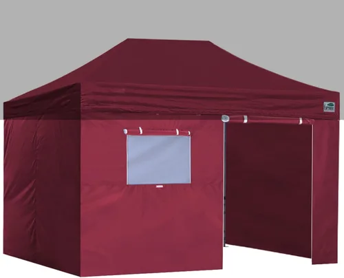 Vista 22 de Eurmax - Kit de paredes con cierre para toldo de 10 x 20 pies, con ventana de malla y puerta enrollables, solo 4 paredes (color blanco)