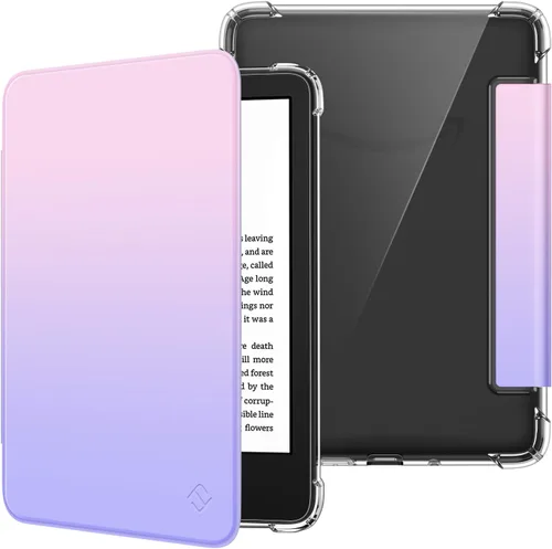 Vista 21 de Fintie Funda delgada para Kindle de 6 pulgadas (11ª generación - versión 2024/2022), ultra transparente, suave, flexible, transparente, cubierta