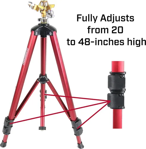 Vista 2 de Chapin 4993: Rociador de césped de impacto con cabeza de latón resistente, cobertura de 360 grados para céspedes grandes, campos de golf, jardines