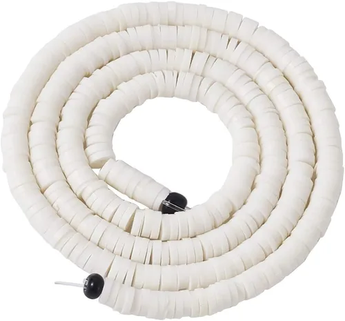 Vista 25 de Cheriswelry Kit de fabricación de pulseras de bricolaje con 7280 piezas de 30 colores de 0.236 in de disco plano redondo de arcilla polimérica