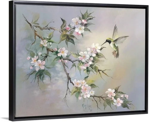 Vista 18 de Lienzo decorativo para pared, diseño de colibrí