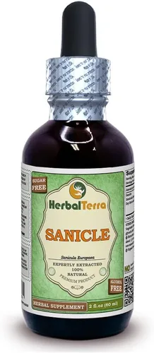 Herbal Terra Sanicle (Sanicula Europaea) Glicerita, extracto líquido sin alcohol de hierbas secas 2 oz
