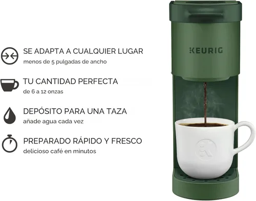 Vista 3 de Keurig K-Mini - Cafetera de cápsulas K-Cup de una sola porción, tamaño de preparación de 6 a 12 onzas, con almacenamiento de cable, perfecta