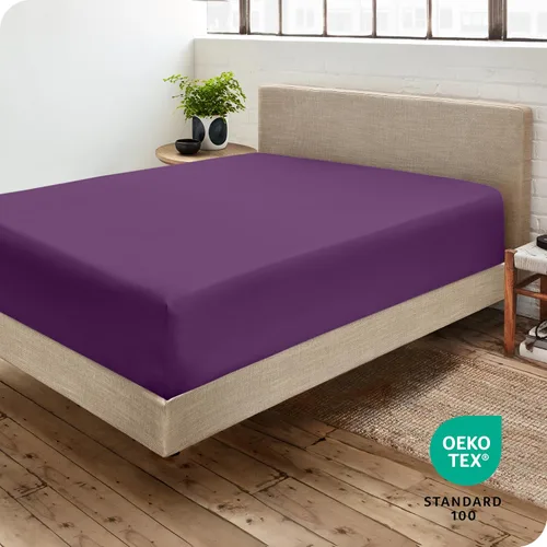 Vista 186 de Bare Home - Sábana bajera ajustable tamaño individual XL, microfibra 1800 muy suave y duradera, para colchones altos; color blanco
