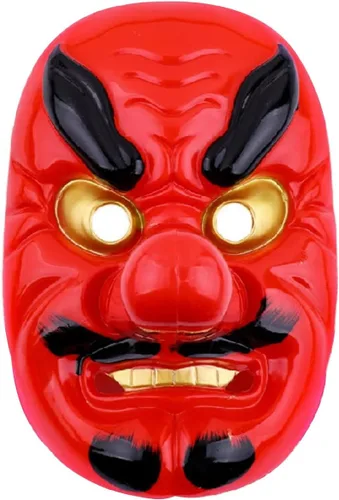 Máscara japonesa de Tengu Noh Cosplay de PVC Demon Prajna tamaño completo para adultos disfraz de Halloween
