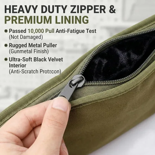 Vista 5 de Estuche para Escopeta Acolchado Grueso Fundas para Rifle, Bolsa de 52" con Correa de Transporte Ajustable, Accesorios de Dos Puntos
