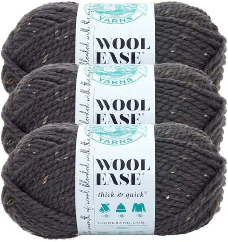 Vista 37 de Lion Brand Yarn - Ovillo de lana Wool-Ease Thick & Quick color fuerza aérea