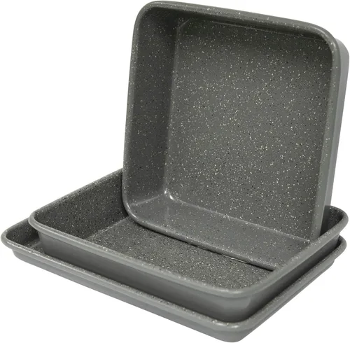 Vista 9 de casaWare Juego de utensilios para hornear de 3 piezas Ultimate Series de peso comercial (granito azul)