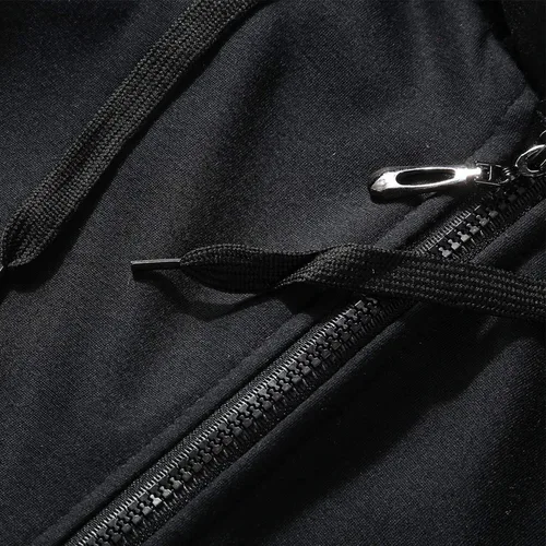 Vista 7 de ZITY - Sudadera de invierno con capucha y cremallera para hombre, chaqueta abrigada de vellón, con forro de Sherpa